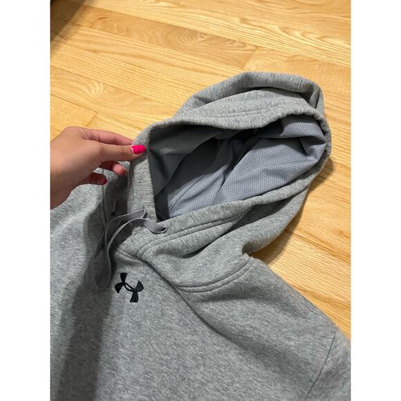 Unisex Gray Under Armour Pullover Hoodie - Picture 4 of 7